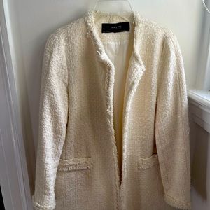 Zara cream blazer M